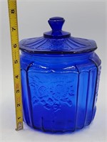 VTG Mayfair Cobalt Blue Glass Jar