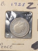 1928 GB 6 PENCE Silver Coin