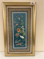 Framed Chinese Embroidery Art 19" x 32"