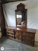 Large HEAVY well made dresser & mirror