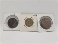 Three Collectors Coins- 1830s/ 1976/ 1877