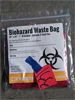 Biohazard Waste Bag 7-10 Gal 24" x 24"