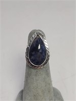Blue Pietersite Ring 925 Sterling Silver