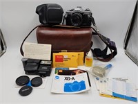 Vtg Minolta XG-A 35mm Camera w/ Extras