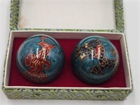 Vtg Chinese Baoding Balls Large Dragon