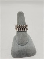 Tiffany & Co Sterling Silver Mesh Ring- Size 8