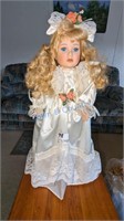 Blonde and Lace Porcelain Doll