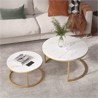 *Knowlife Modern Nesting Coffee Table Round, Golde