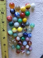 estate lot of appx 42 antique marbles glowies too!