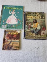 Lot Of 3 Cinderella, Americas Army, antique books