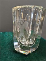 Etched Glass Vessel