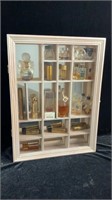Mirrored Display Case with Vintage Perfumes