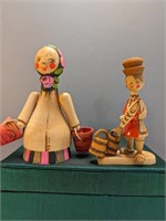 VintageRussian Wood Figures