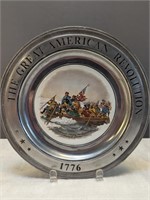 American Revolution Pewter Plate