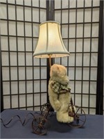 Bear on a Bike Lamp