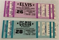 lot of 2 Unused Elvis 1977 Concert Tickets