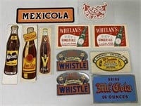 10+ Beverage Decals Big Red, Whistle, others