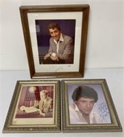 Autographed Dean Martin, Billy Graham Framed Pics
