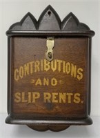 Wooden Contributions & Rent Box