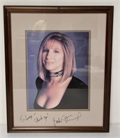 Autographed Barbra Streisand Framed Picture