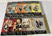 12 Vintage Esquire Magazines from the 1930's