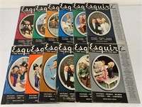 12 Vintage Esquire Magazines from the 1930's