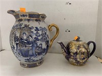 Decorative Pitcher and Teapot