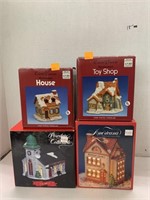 4cnt Winter Village Lighted Houses