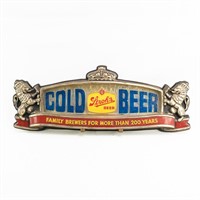 Vintage 38" Stroh's Cold Beer Advertisement Sign