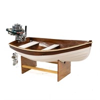 Custom Made Small Wood Dingy w/Johnson Motor