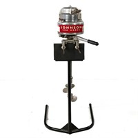 Restored Johnson Sea Horse Outboard Motor & Stand