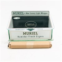 NIB Muriel Cigar Humidor Display Case w Filter Box