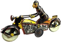 SPAIN VELOCETTE MOTORCYCLE PENNY TOY