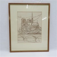 Framed Stitchery - La cathedrale Notre-Dame de