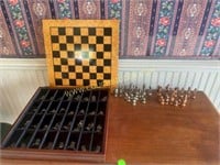 Glass and Golf Chess Pieces with Boards