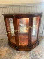 Small Wooden Lighted Display Case