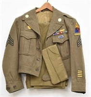 WWII USArmy "IKE" 3rd Armored Division Uniform 34S