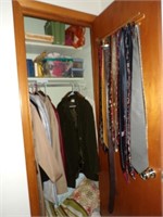 Contents of Closet- Men's Ties, Coats, & Misc