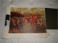 Set of 7 American Oil Company Americana Art Prints