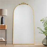 30x60'' Arched Ornate Full Length Floor Mirror