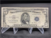 1953 $5 Blue Seal Silver Certificate