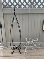 HANGING BASKET STAND & BICYCLE PLANT HOLDER
