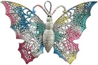 COLORFUL AND ELABORATE DRESDEN BUTTERFLY