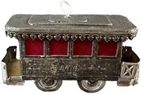 STREET CAR TROLLEY DRESDEN ORNAMENT