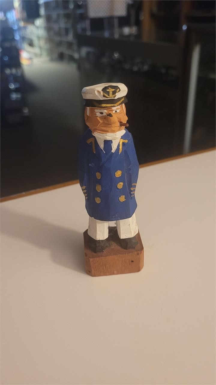 4" wooden sailor