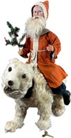 MAGNIFICENT DUAL NOD SANTA ON POLAR BEAR