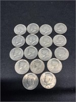 Group of 17 Kennedy Halves 1971-1991