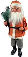 MEDIUM WOODCUTTER SANTA CANDY CONTAINER