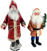 TWO GERMAN SANTA CANDY CONTAINERS