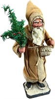 SANTA IN BROWN ROBE CANDY CONTAINER